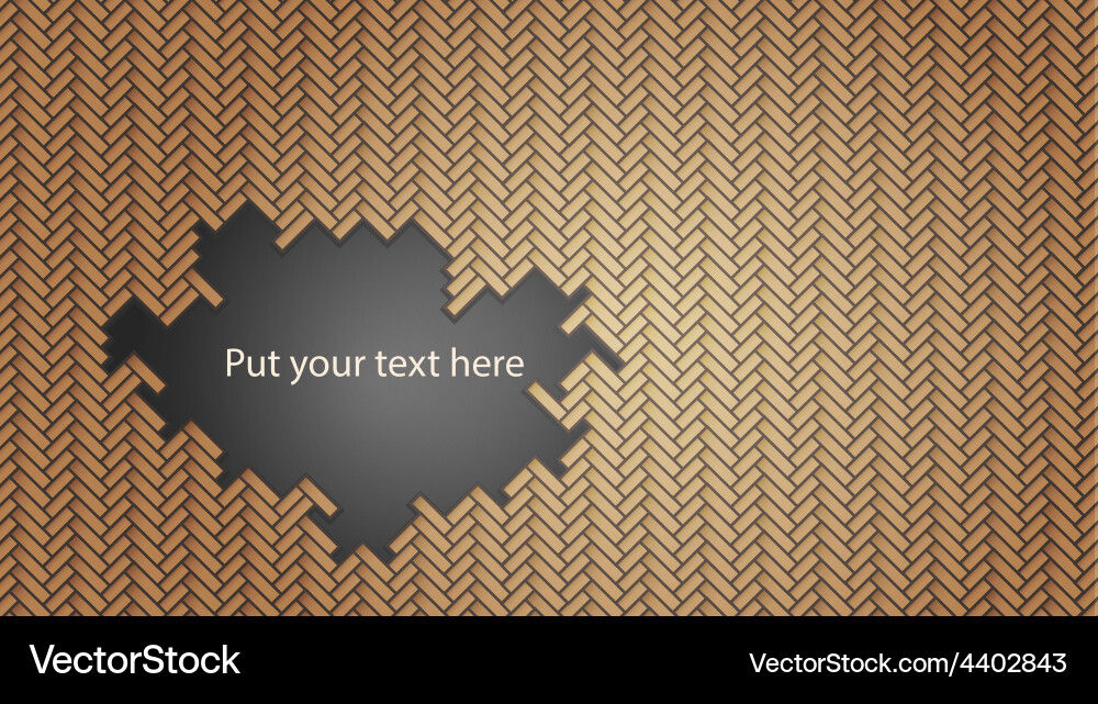 Geometric wicker pattern with hole vector image