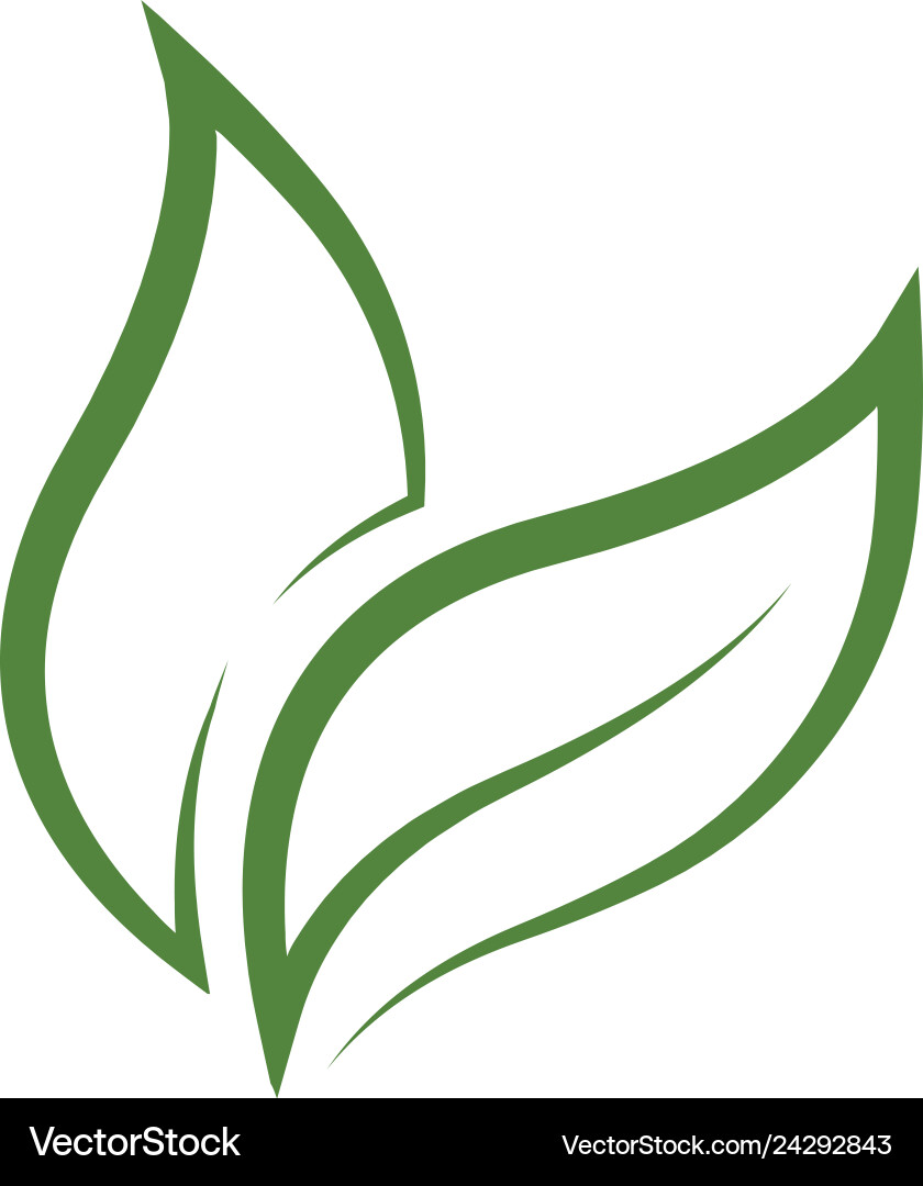 Grüne Blattökologie Naturikone Grüne Blattökologie Naturikone vektorbild