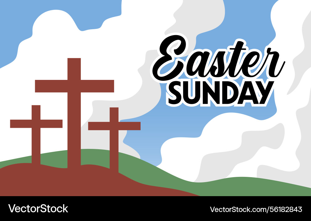 Happy easter sunday to all christians Happy easter sunday to all christians vector image