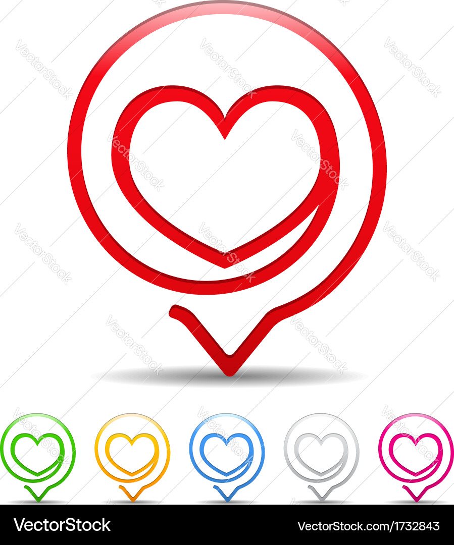 Heart icon Royalty Free Vector Image - VectorStock