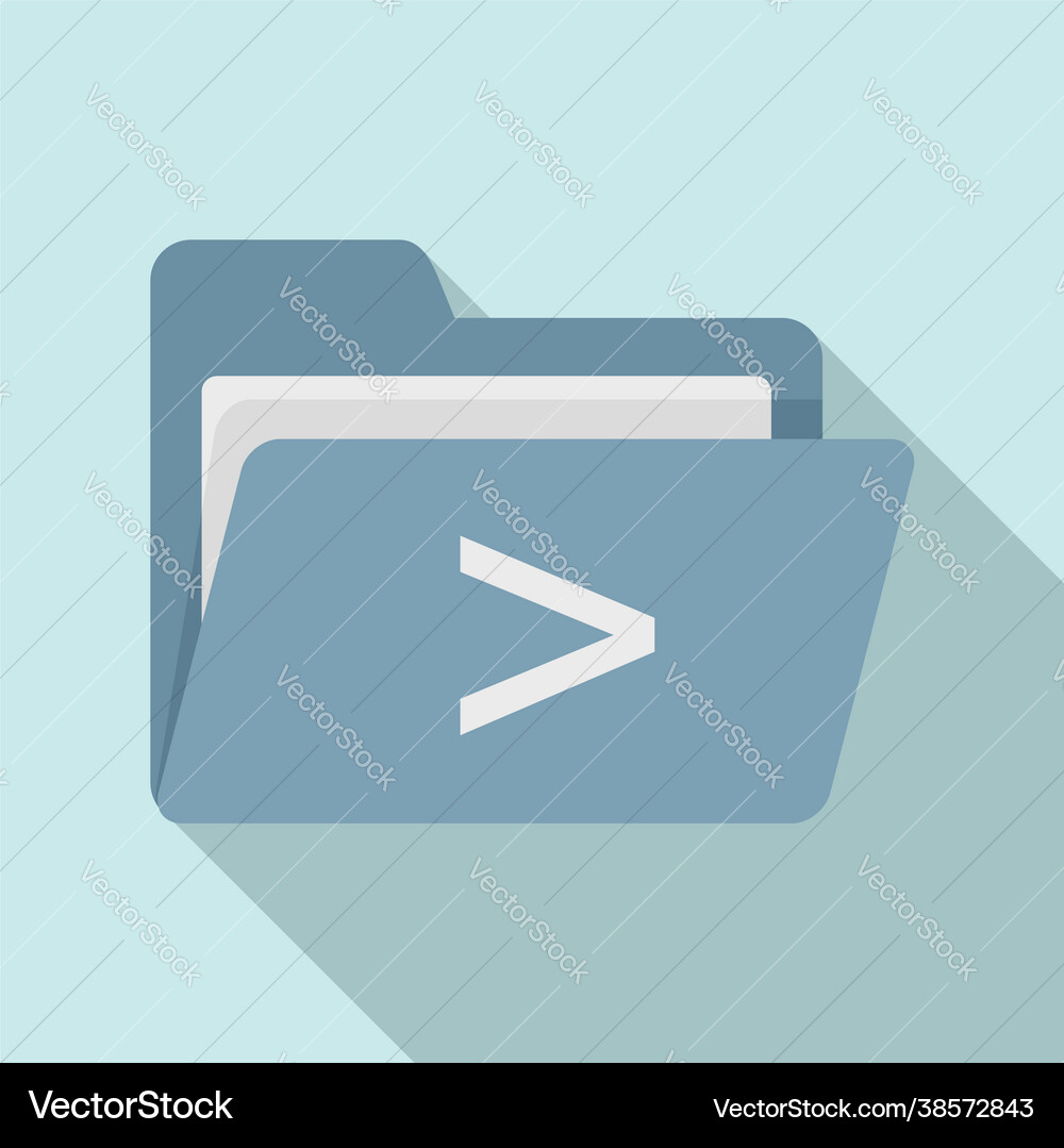 Kodierung Ordner-Symbol flache Computer-Code-Datei Vektorbild