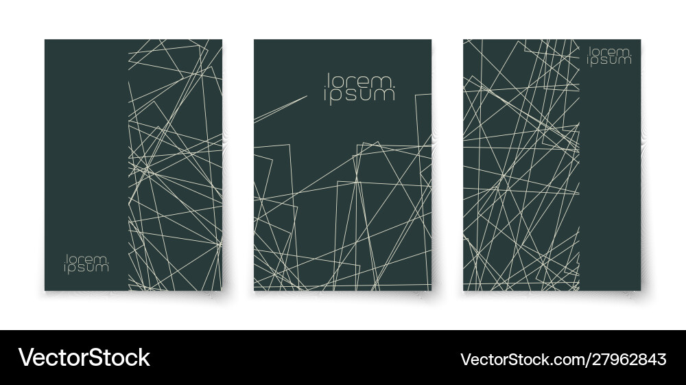 Minimalist lines geometric abstract background set Vector Image