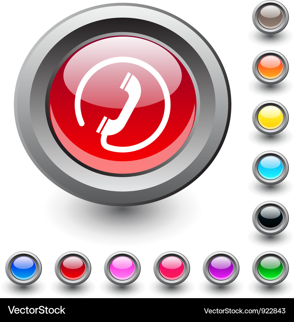Modern Call Button vector image