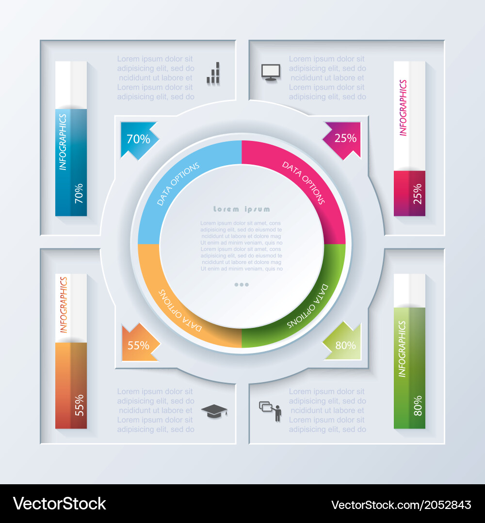 Modern Data Presentation Diagram Vector Image