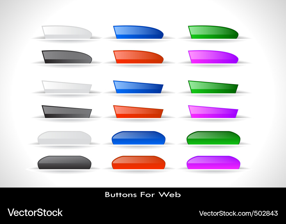 Modern Web Button Collection vector image