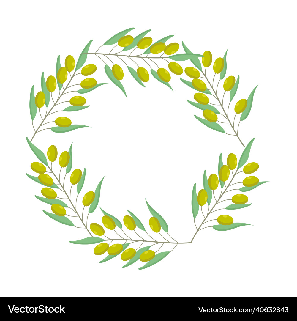 Olive frame for use in web design Olive frame for use in web design vector image