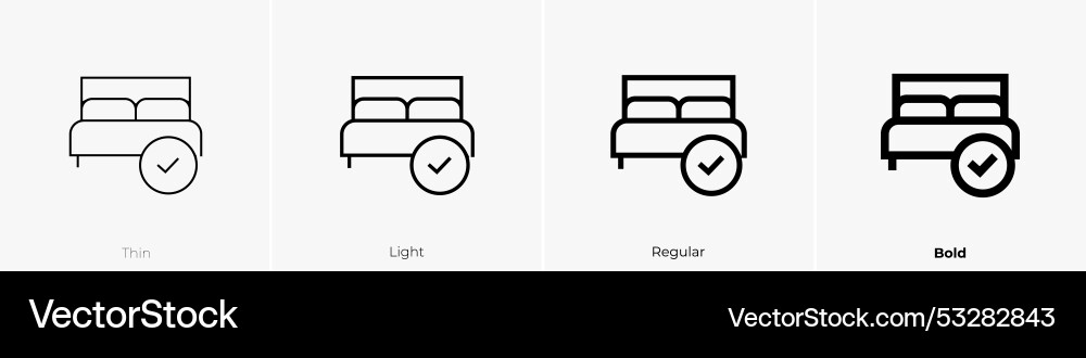 Rest icon thin light regular and bold style Rest icon thin light regular and bold style Vector Image