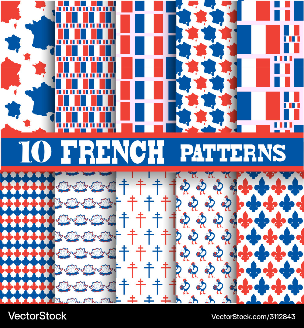Seamless patterns set vector image