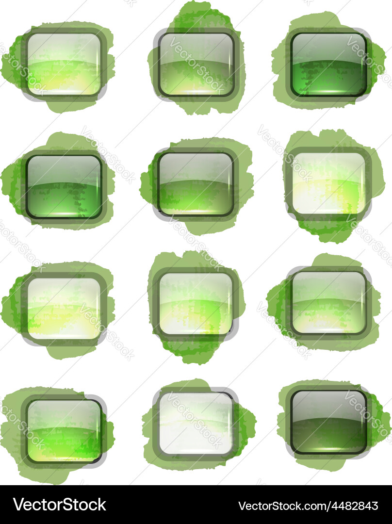Set of glossy button icons for your design vector image