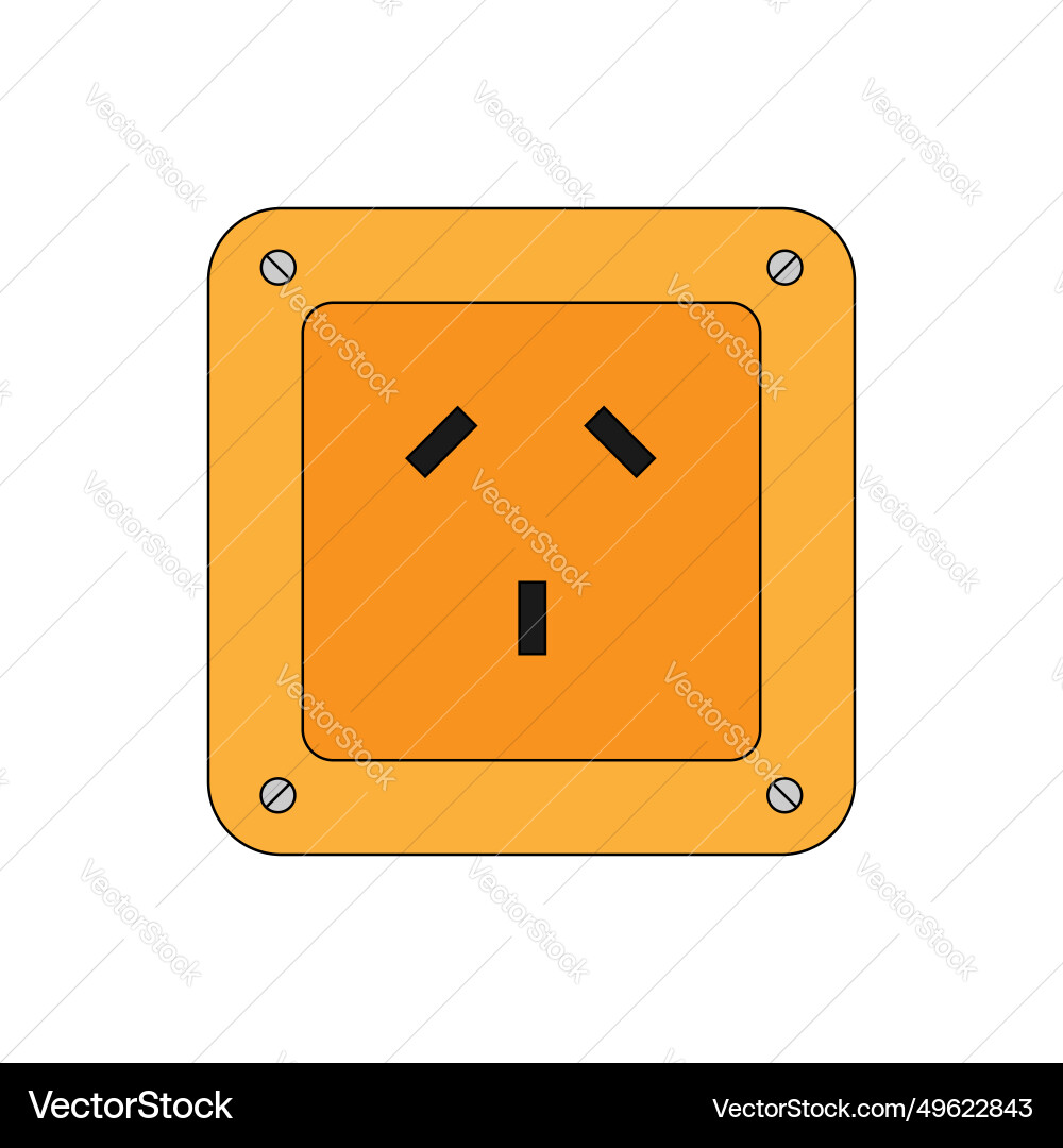 Simple of socket plug icon isolated on background Simple of socket plug icon isolated on background Vector Image
