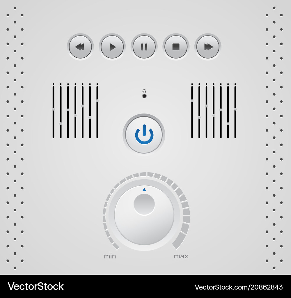 Ui kit in grey color flat website mobile Ui kit in grey color flat website mobile vector image