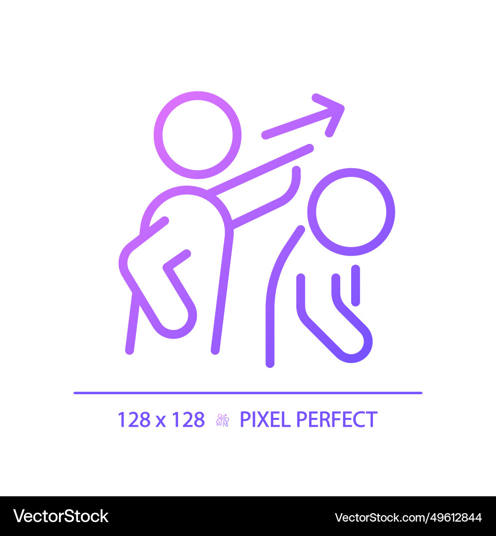 2d thin linear simple gradient banishment icon 2d thin linear simple gradient banishment icon vector image