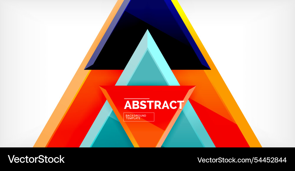 Abstract background - colorful triangles with 3d Abstract background - colorful triangles with 3d vector image