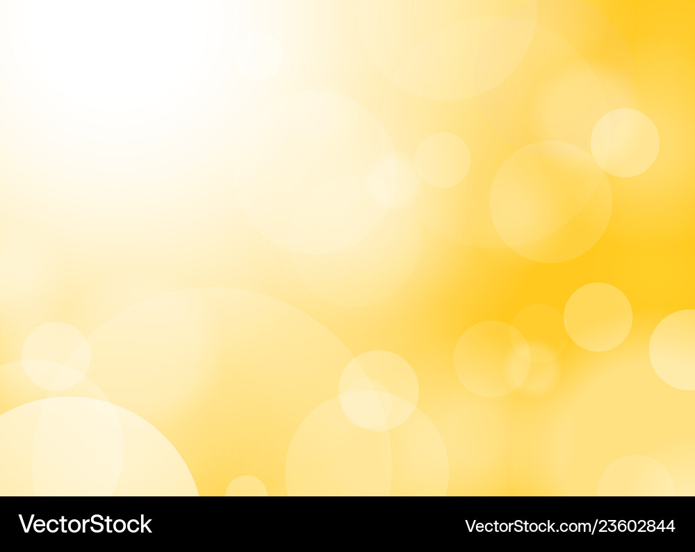 Blurred Yellow Background with Bokeh vector image