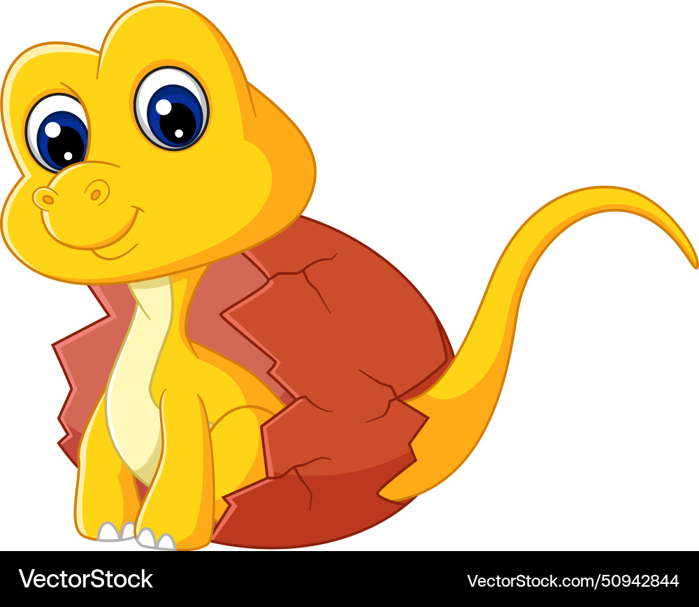 Cartoon Baby ultrasaurus schraffiert aus Ei Cartoon Baby ultrasaurus schraffiert aus Ei vektorbild