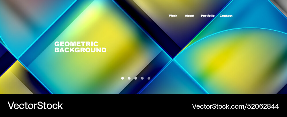 Circle triangle geometric web site page template Vector Image
