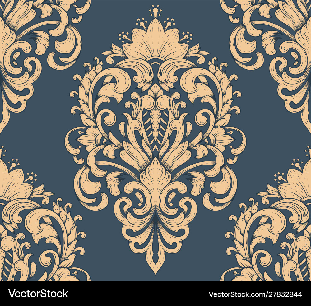 Damask nahtlose Musterelement klassische Damask nahtlose Musterelement klassische vektorbild