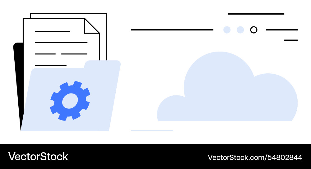 Digital document storage with cloud integration Digital document storage with cloud integration vector image