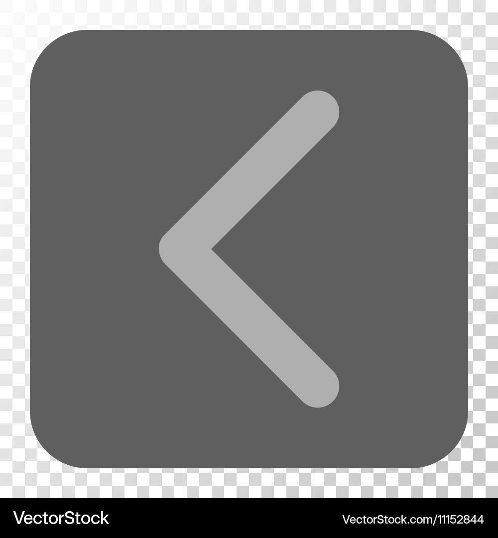Direction left rounded square button Vector Image