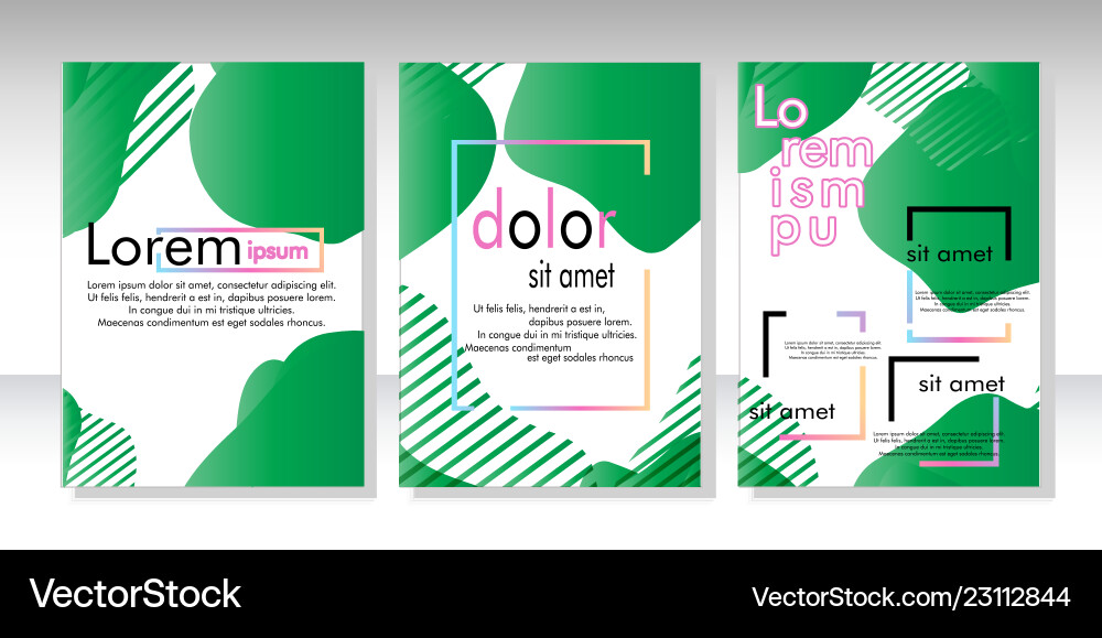 Dynamic style banner design set with fluid Dynamic style banner design set with fluid vector image