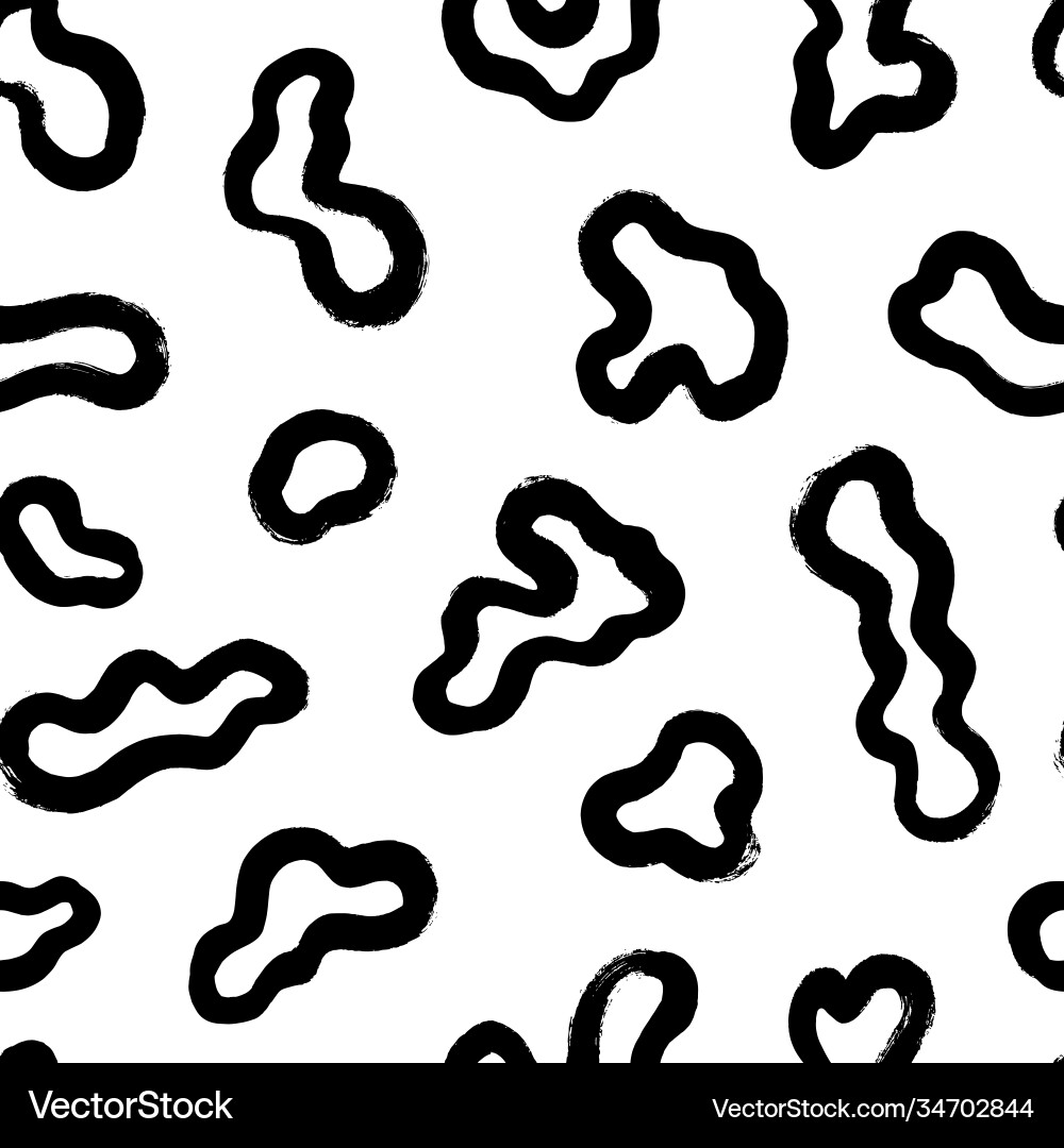Hand drawn fluid amorphous forms seamless pattern Hand drawn fluid amorphous forms seamless pattern Vector Image