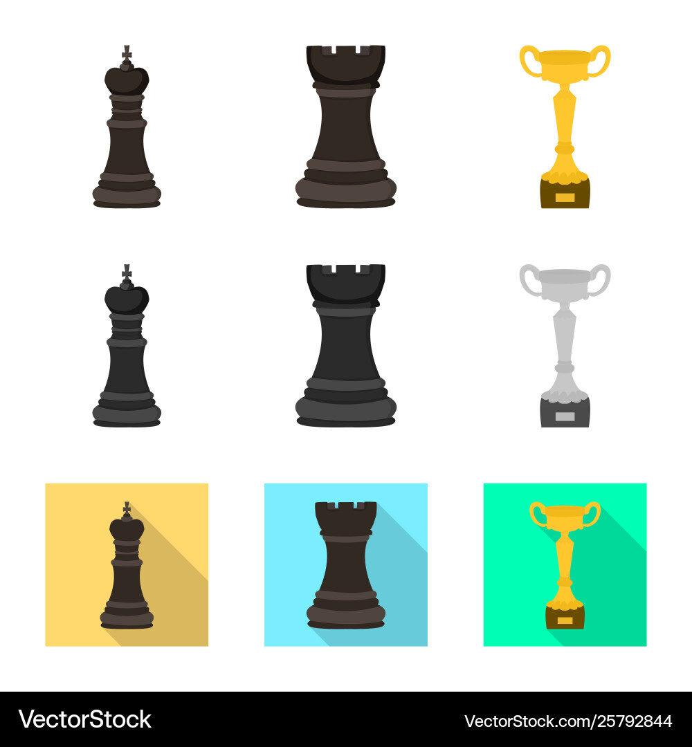 Isolated object checkmate and thin icon Isolated object checkmate and thin icon vector image
