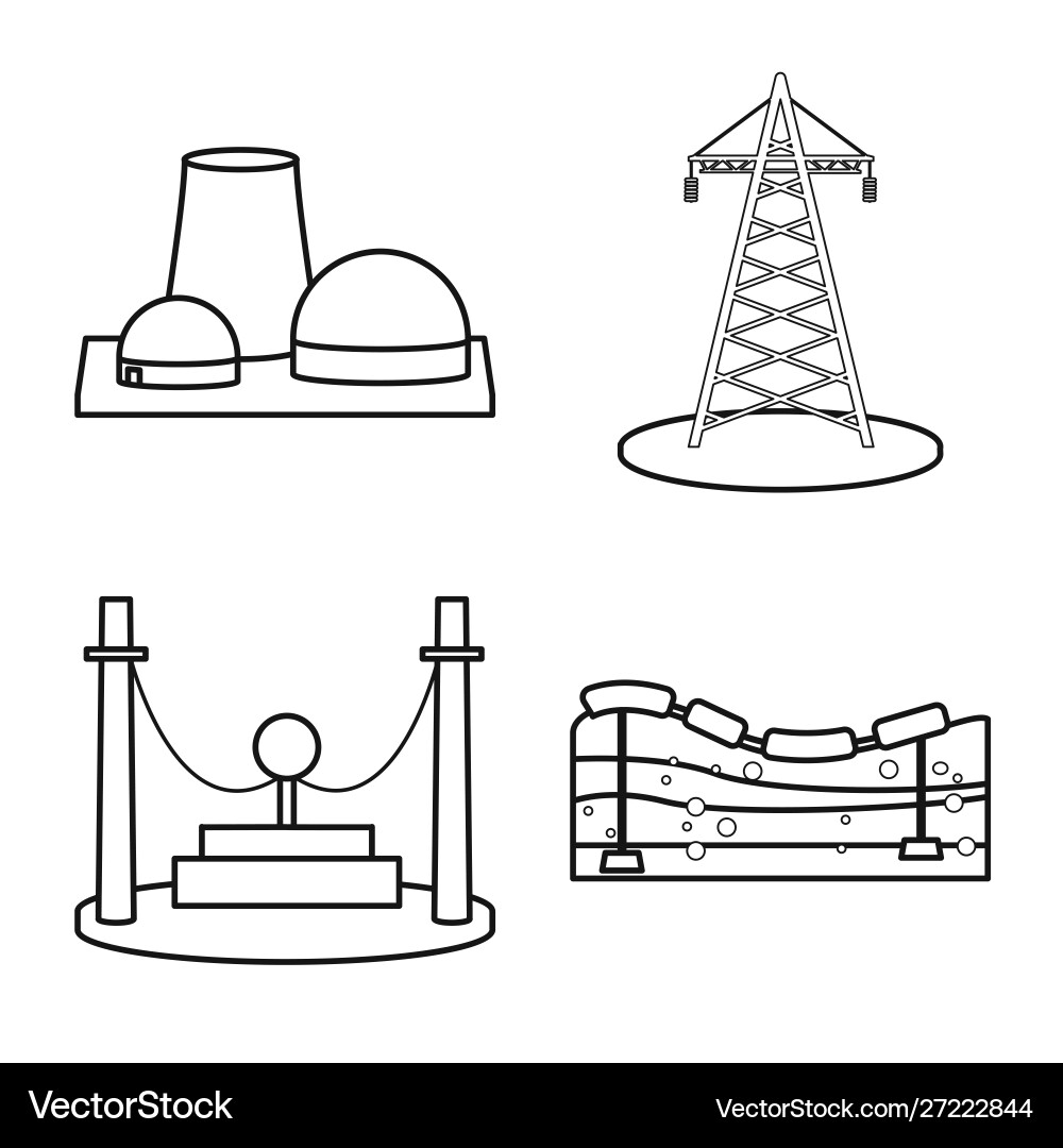 Isolated object green and development icon set Isolated object green and development icon set vector image