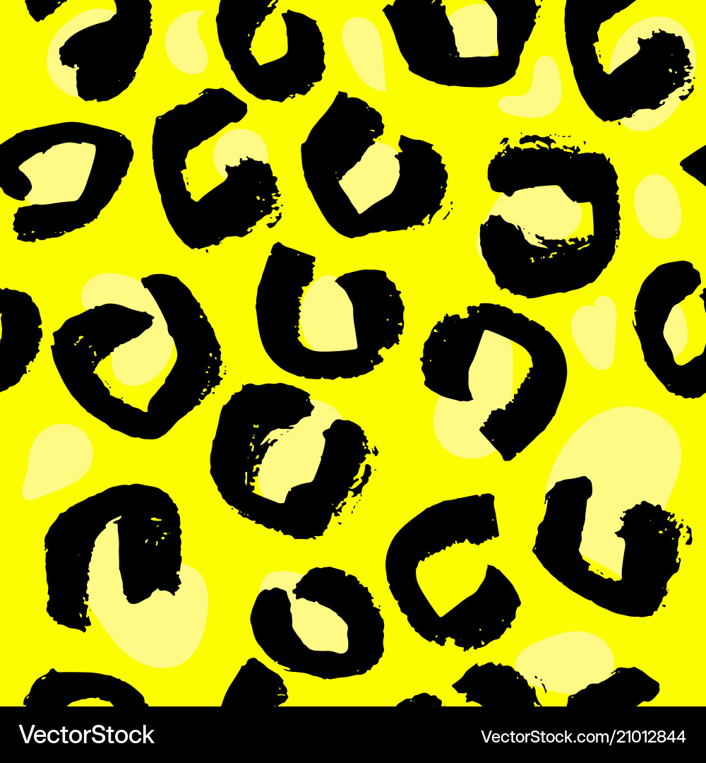 Leopard print seamless pattern vector image