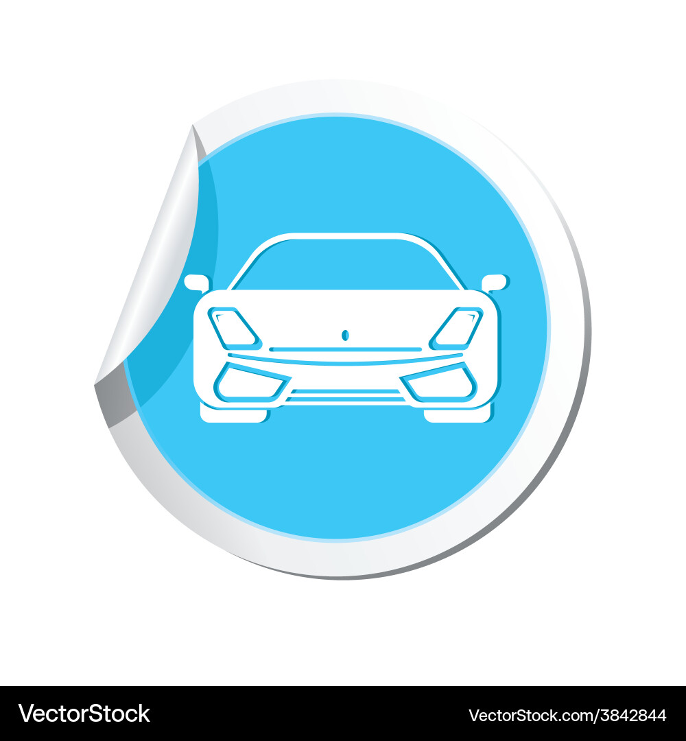 Map Pointer with Car Icon vector image