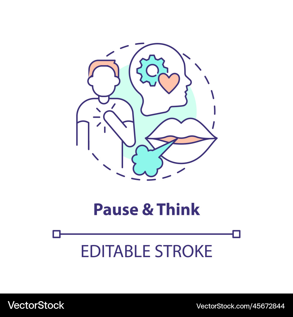 Pause and think concept icon Pause and think concept icon vector image