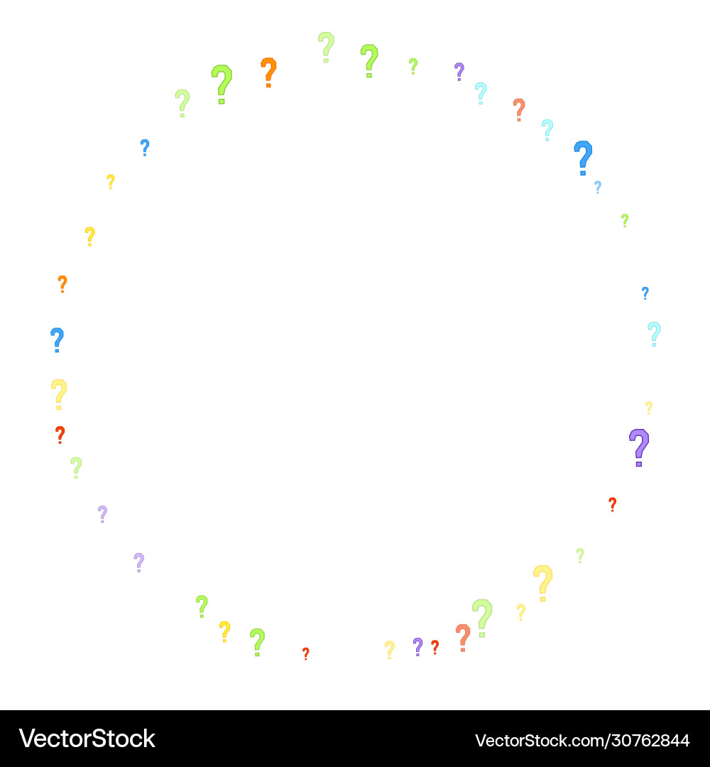 Question marks quiz doubt survey faq public poll Vector Image