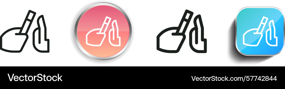 Reject icon thin linear regular and button style Reject icon thin linear regular and button style vector image