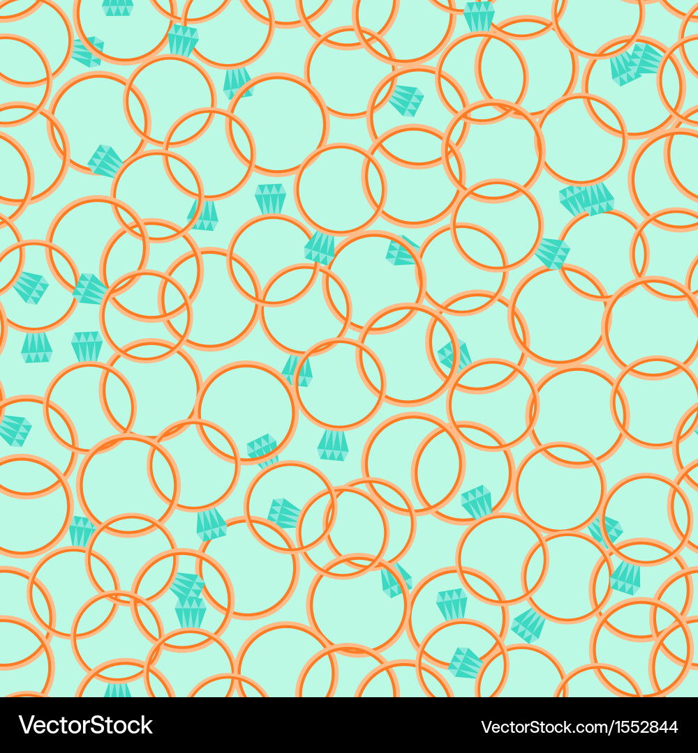 Seamless pattern with diamond rings in retro style Seamless pattern with diamond rings in retro style vector image