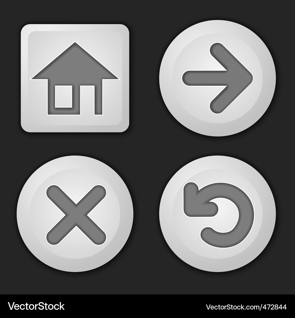 Set of button vector image