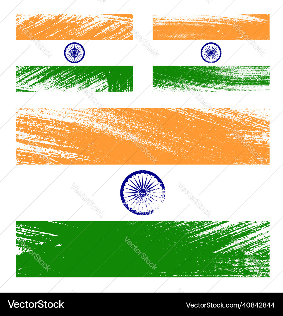 Set von republic india flag chalk Kratzfarbe Set von republic india flag chalk Kratzfarbe vektorbild