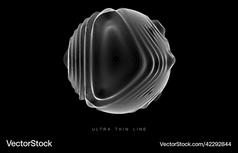 Ultra thin line fluid geometry dynamic Vector Image