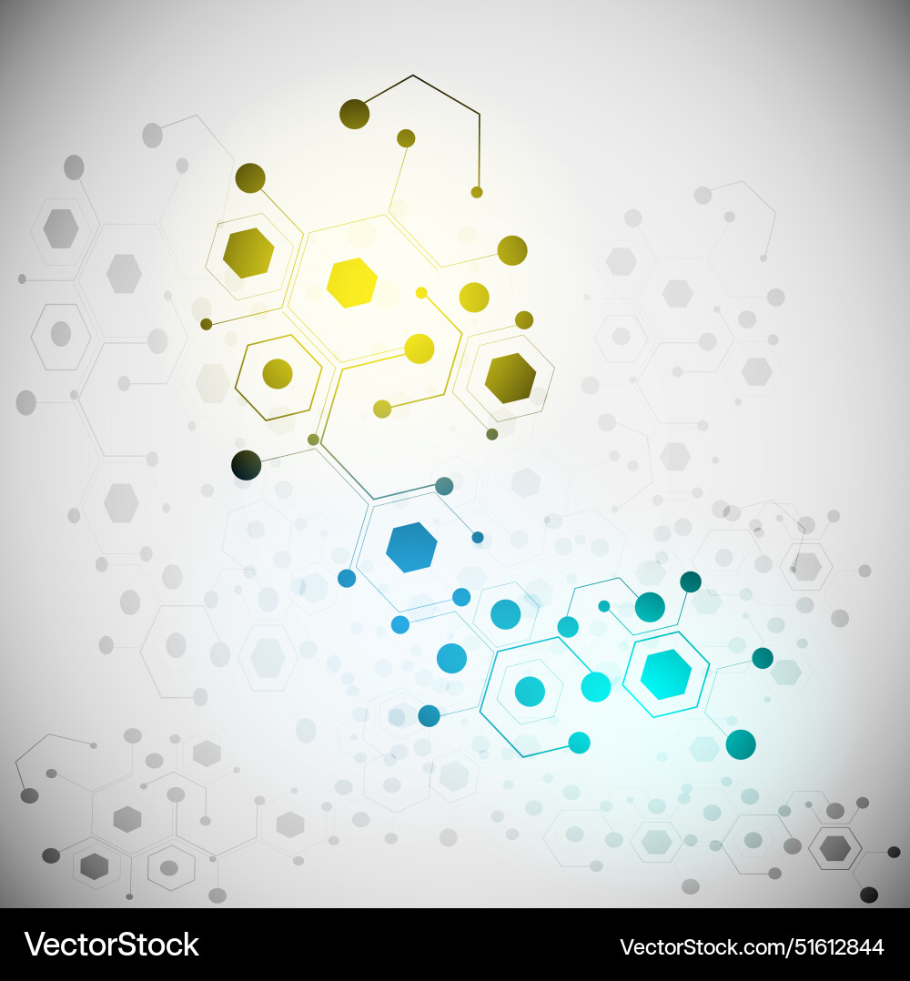 White background with hexagon pattern Vector Image