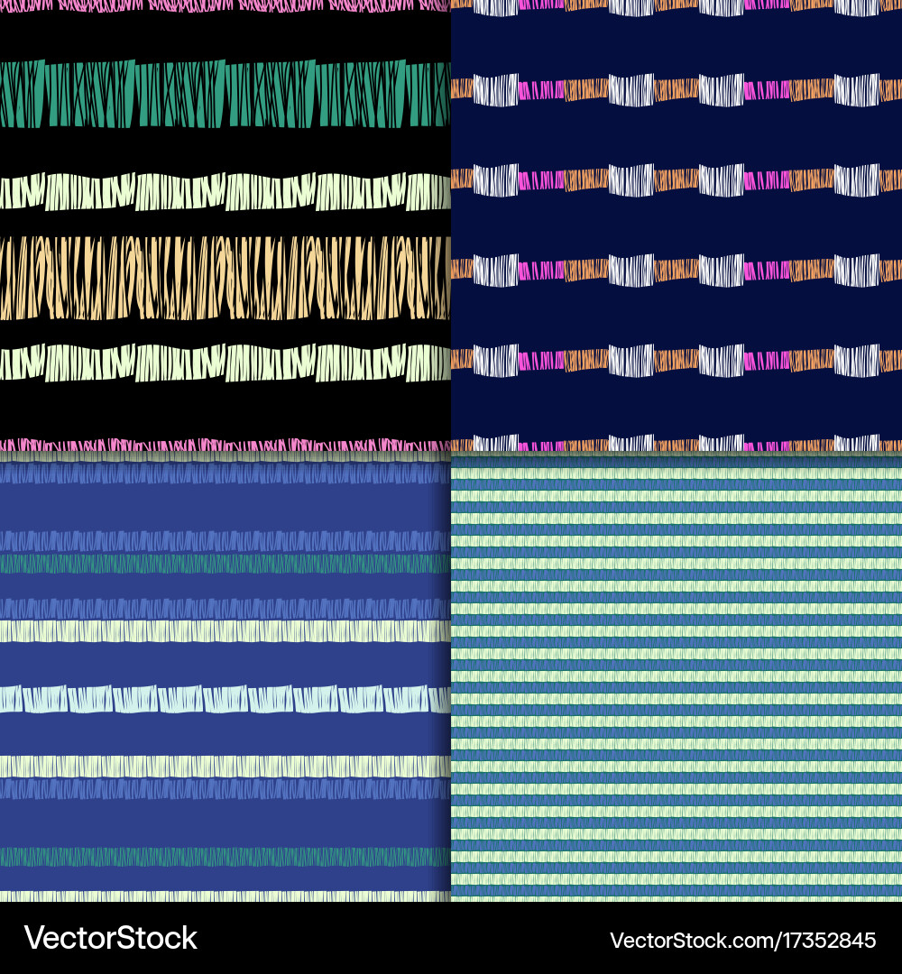 Abstract seamless pattern set vector image