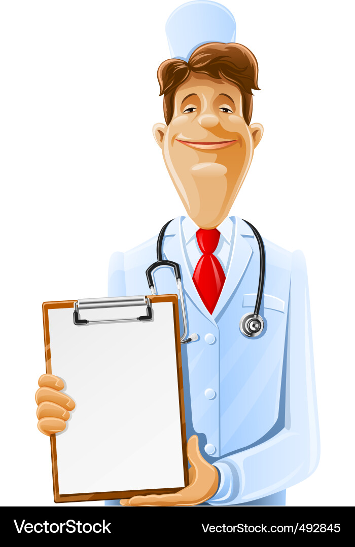 Cartoon Doctor Character Vector Image