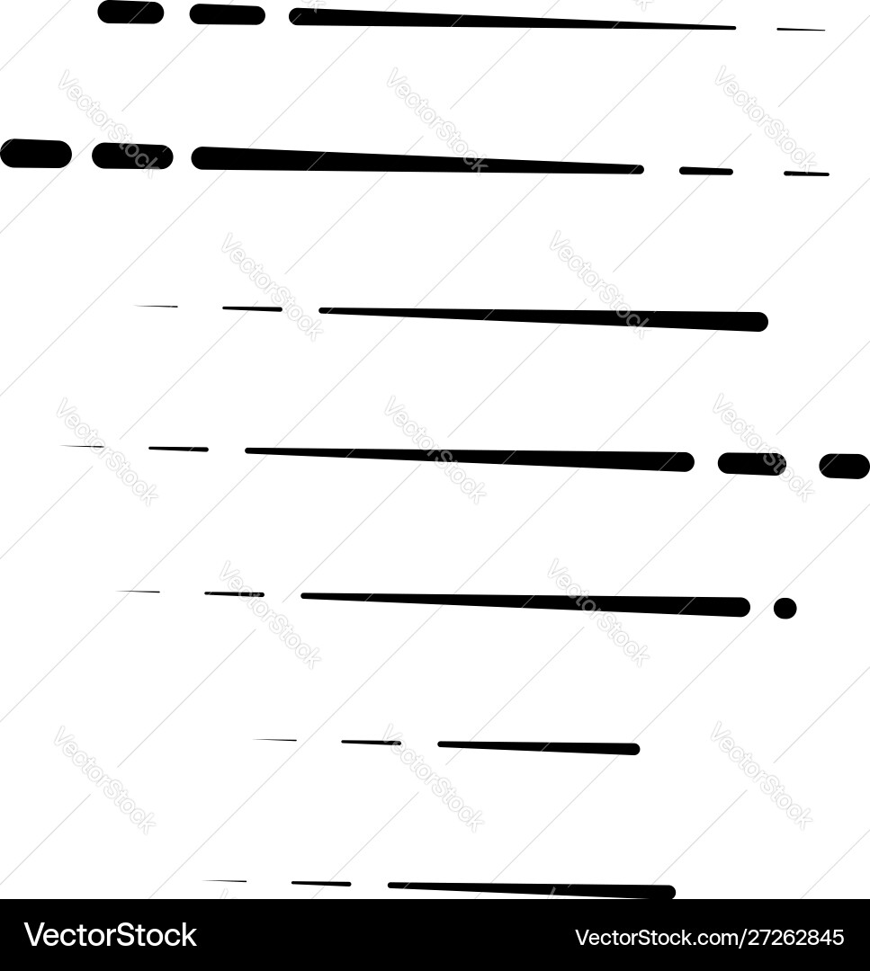Dashed irregular lines segment horizontal stripes vector image