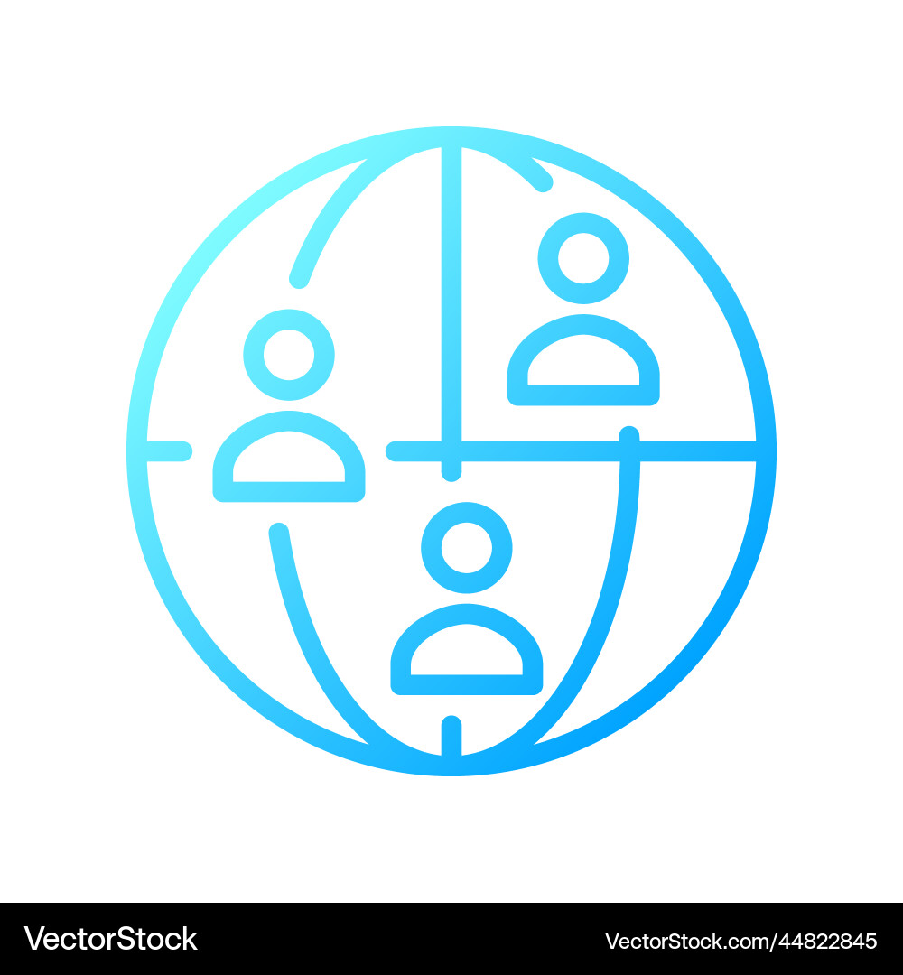 Global population pixel perfect gradient linear Vector Image