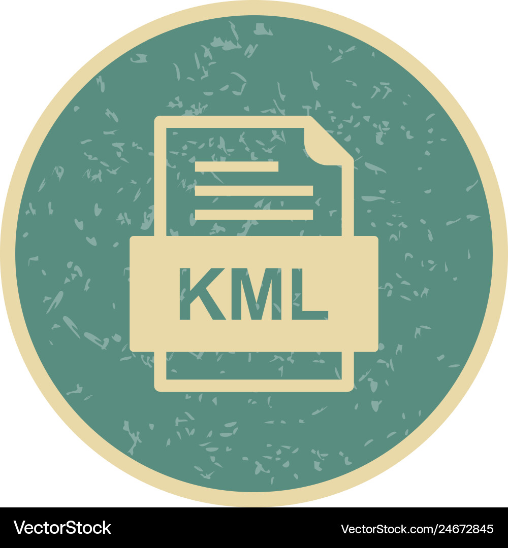 Kml file document icon vector image