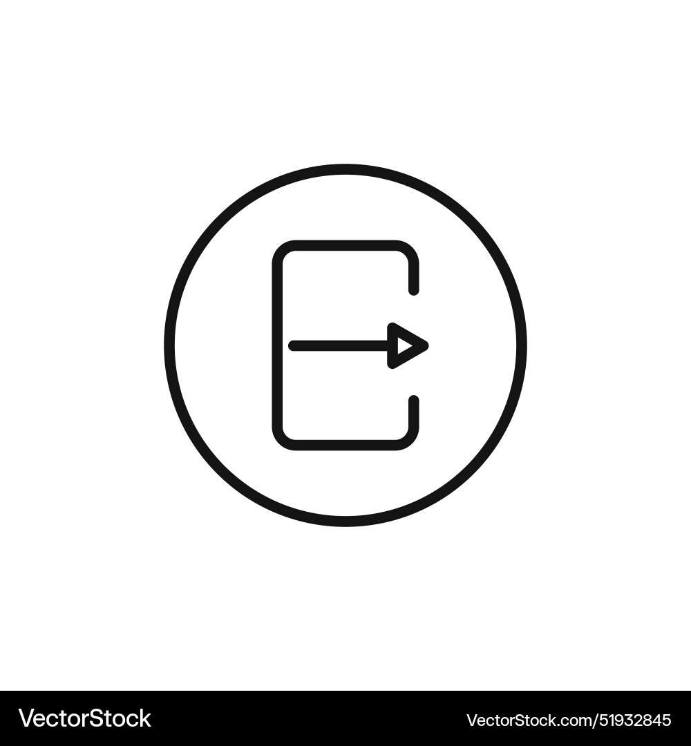 Logout icon for secure account exits and user Logout icon for secure account exits and user vector image