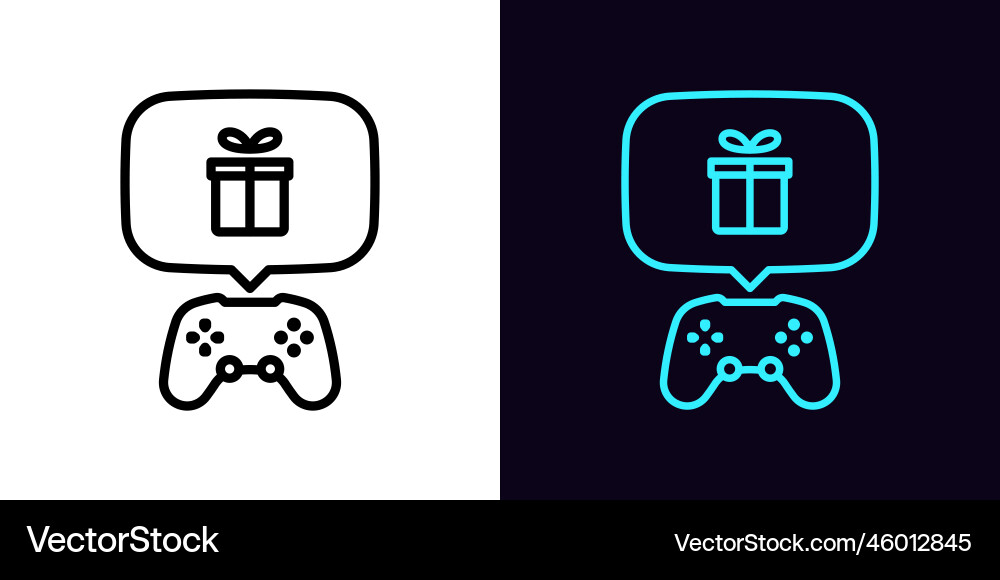 Outline game controller icon with editable stroke Outline game controller icon with editable stroke vector image