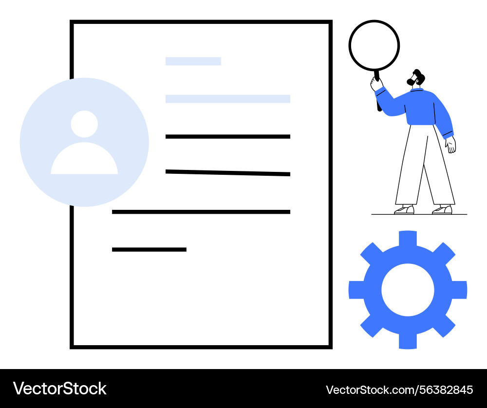 Profile and settings management concept with user Profile and settings management concept with user vector image