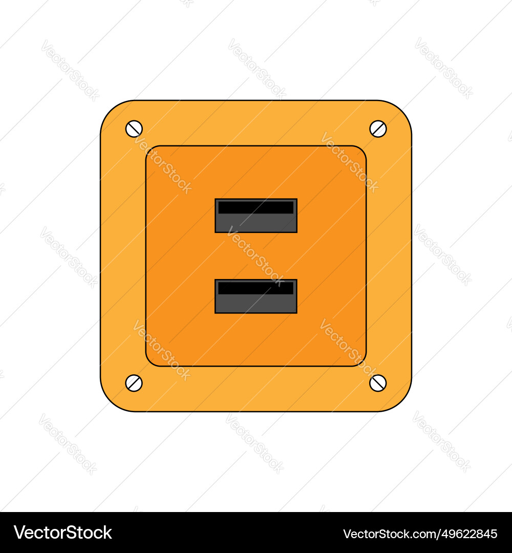 Simple of socket plug icon isolated on background Simple of socket plug icon isolated on background vector image