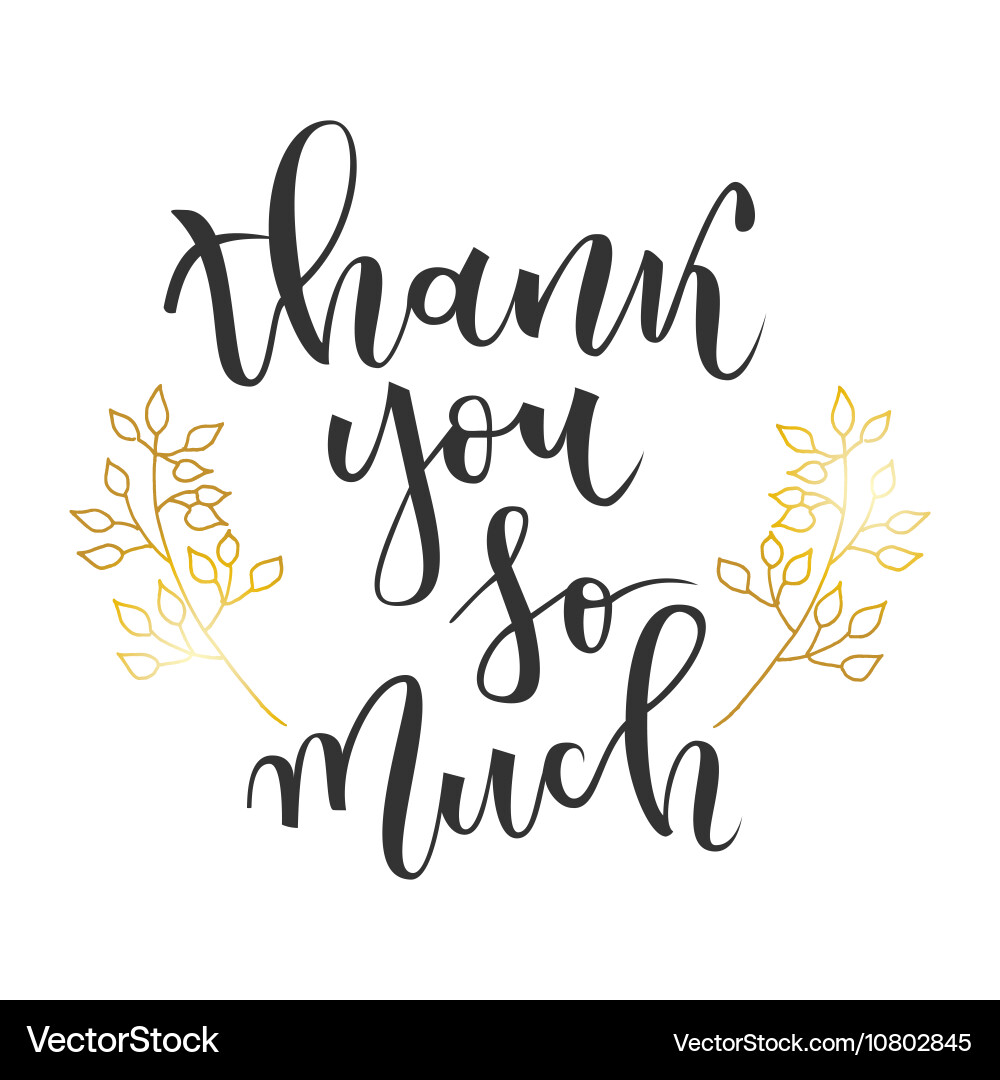 Thank you so much greeting Royalty Free Vector Image