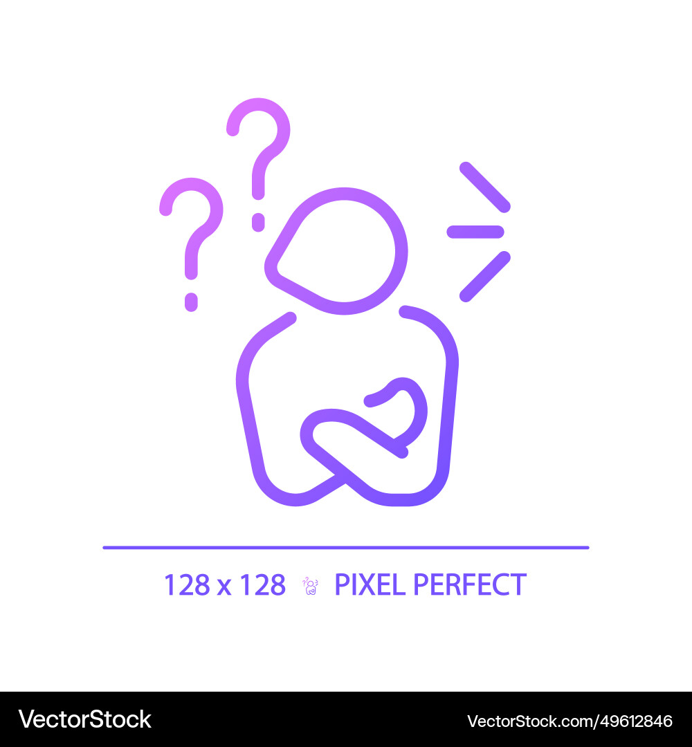 2d thin linear simple gradient ignoring icon 2d thin linear simple gradient ignoring icon vector image
