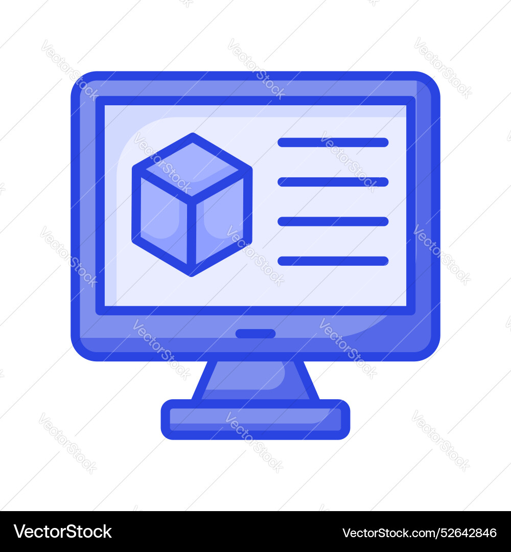 3d modeling design ready to use icon isolated Vector Image