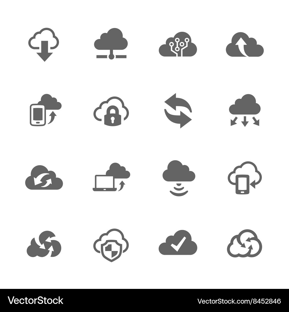 Cloud Computing Icons - Data & Sync vector image
